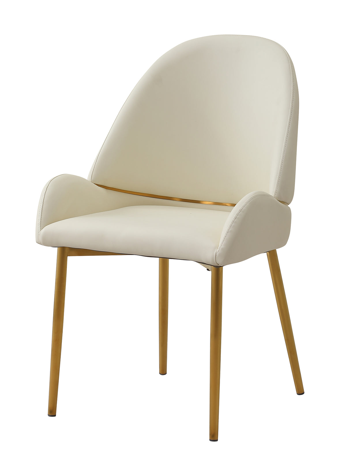 PU Leather Dining Chairs Set of 2 Beige