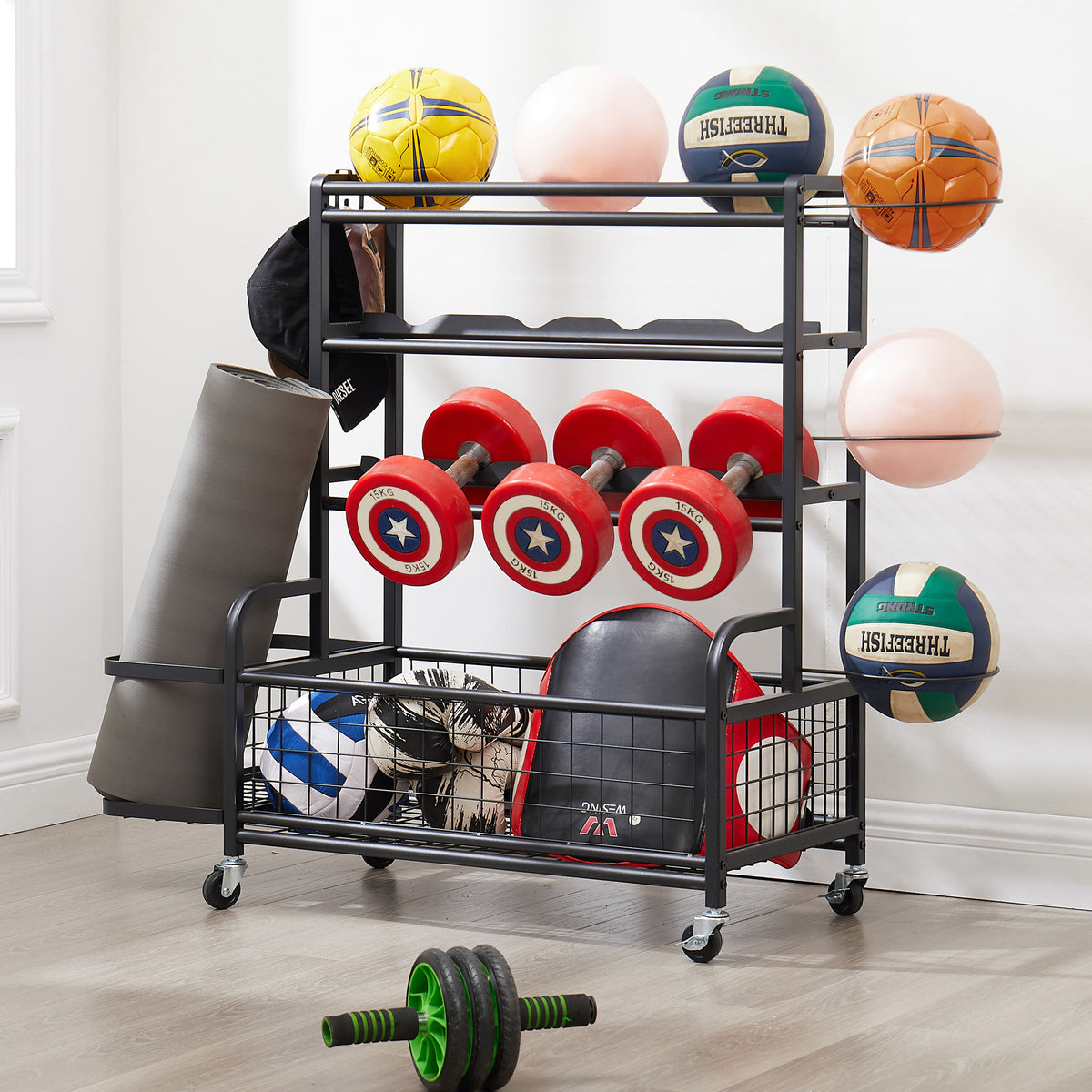 4-Tier Metal Organizer with Hooks