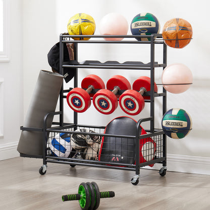 4-Tier Metal Organizer with Hooks