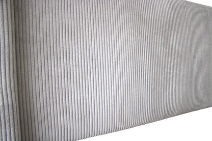 Velvet Queen Bed with Drawers Gray