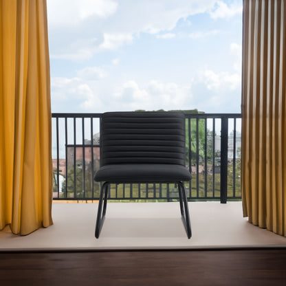 Black Armless Lounge Chair – Black Legs