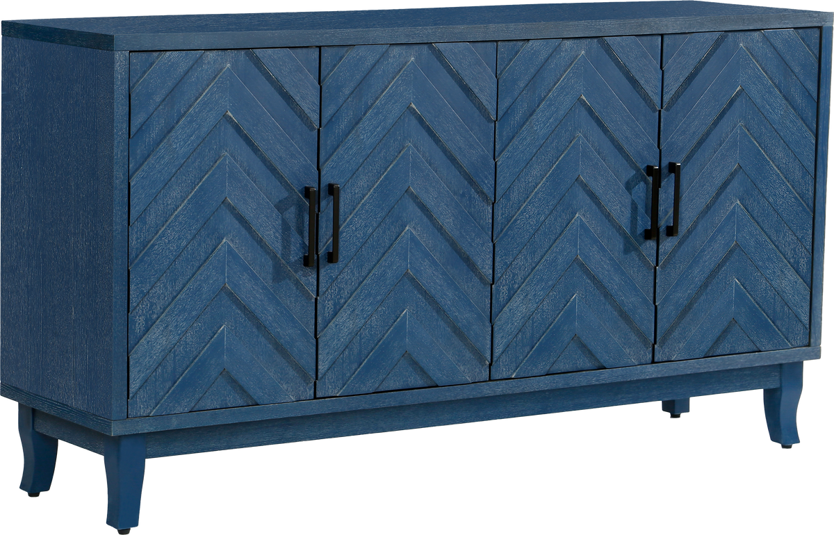 Vintage Wood Buffet Storage Cabinet – Rustic Sideboard