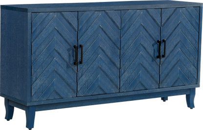 Vintage Wood Buffet Storage Cabinet – Rustic Sideboard