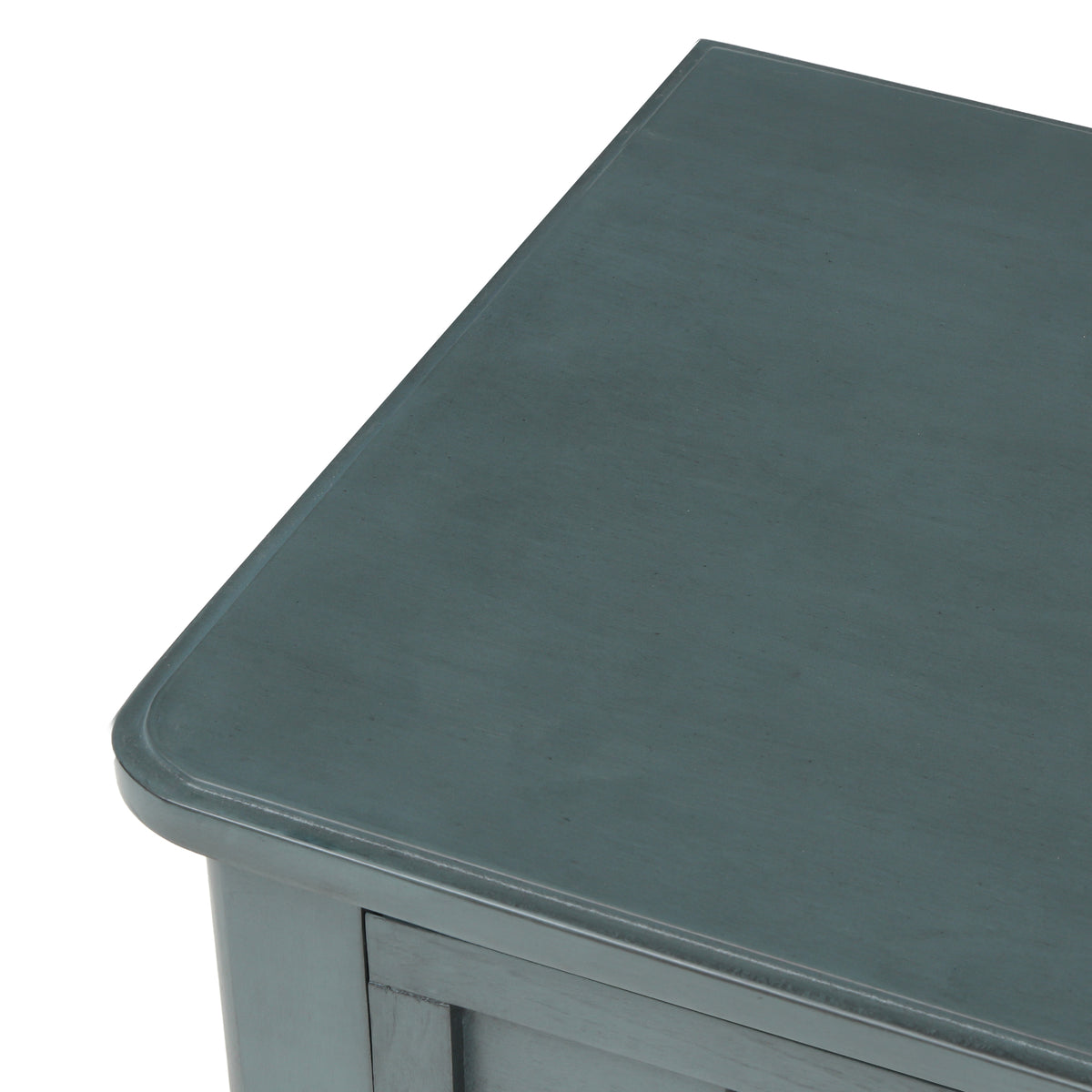 Slim Console Table with Drawers Navy Finish