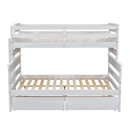 Twin over Full Bunk Bed White