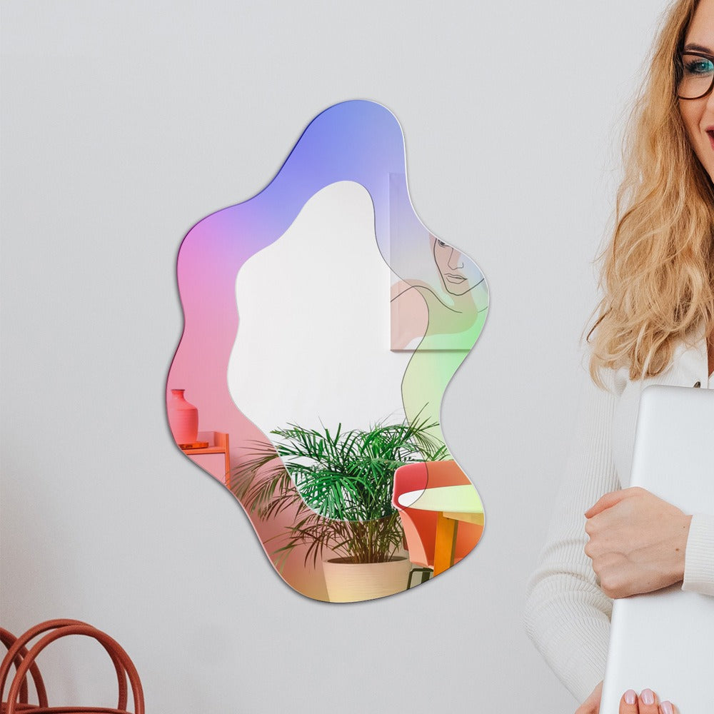 Modern Wall Illusion Mirror – Acrylic Irregular Shape