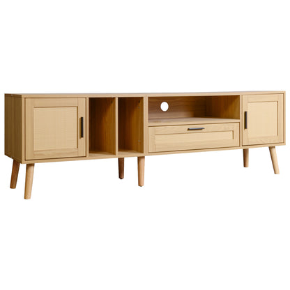 Rattan TV Console – Natural Brown