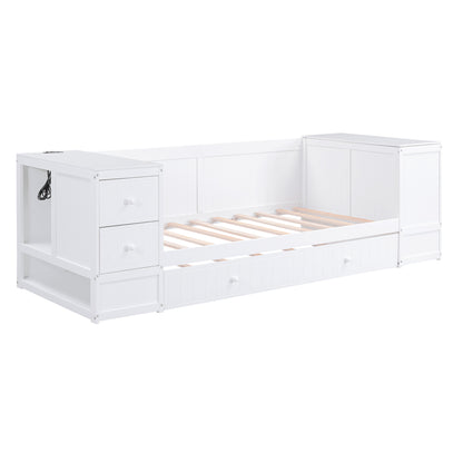 Twin Daybed with Storage White