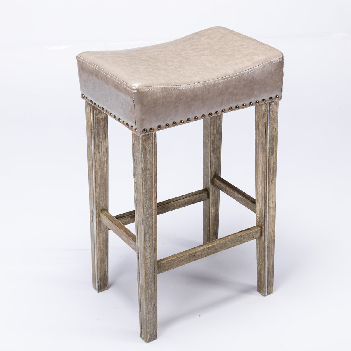 Farmhouse Island Bar Stools Gray