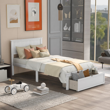 Twin Platform Bed White
