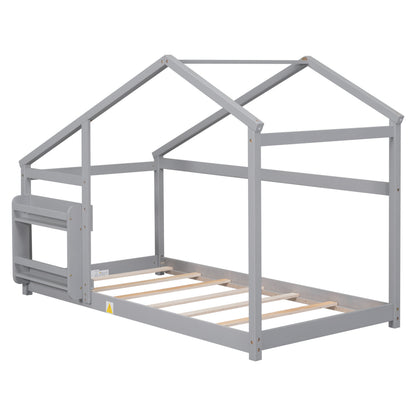 Twin House Bed Grey