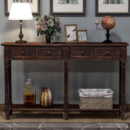 Console Table with Storage Espresso