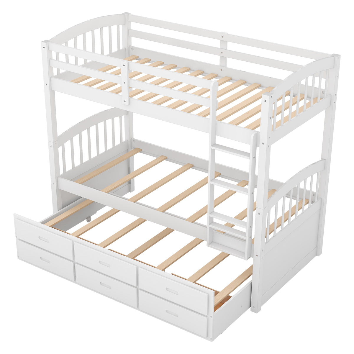 Twin Over Twin Bunk Bed White