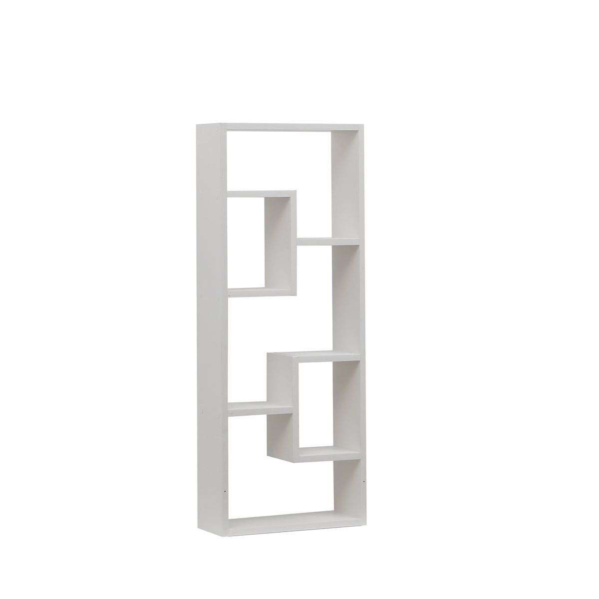 Freestanding Wooden Bookcase with 5 Cubes