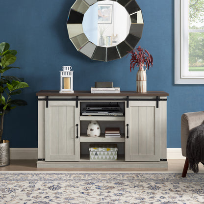 Farmhouse Media Console for TV White