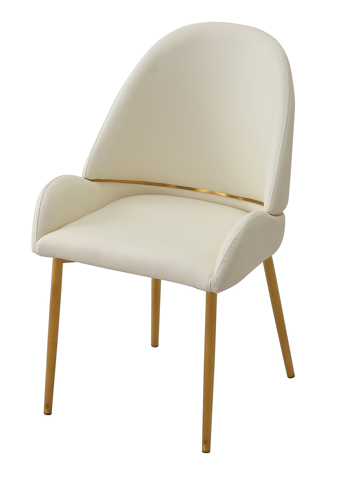 PU Leather Dining Chairs Set of 2 Beige