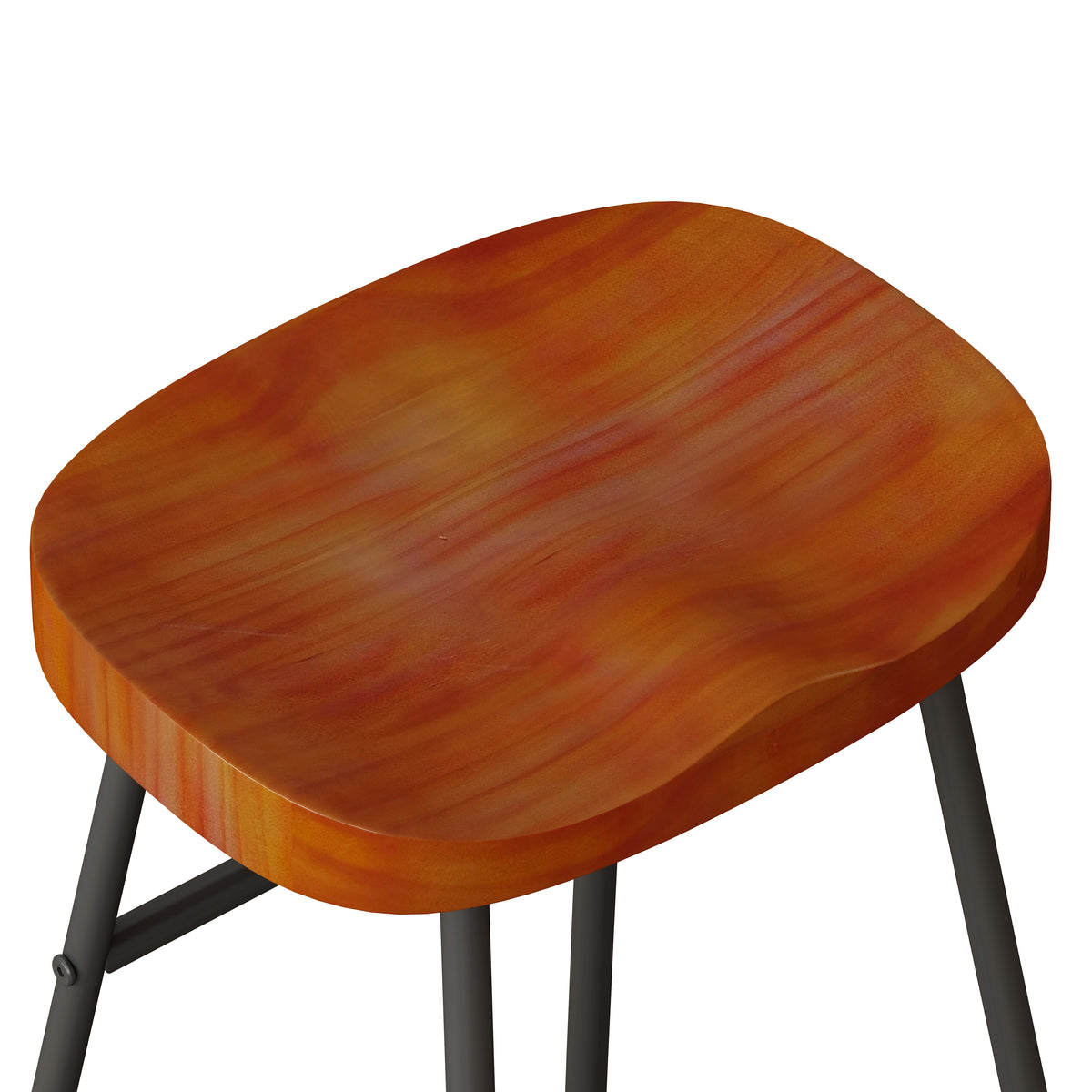 Minimalist Counter Bar Stools Set of 2 Brown