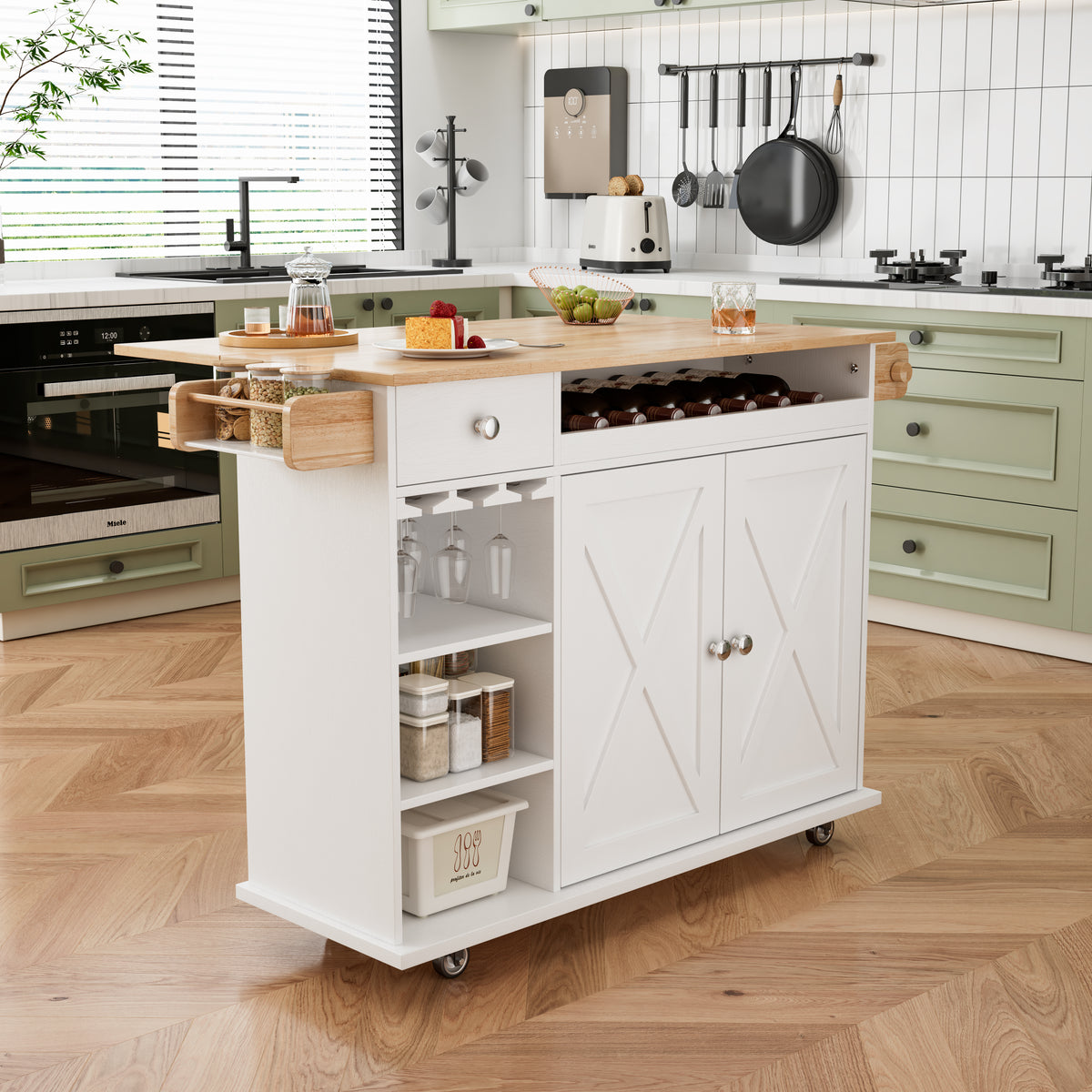 Kitchen Island Cart White Oak