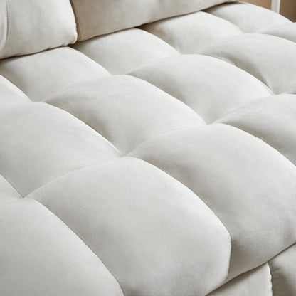 Velvet Sofa Bed with Storage – Beige