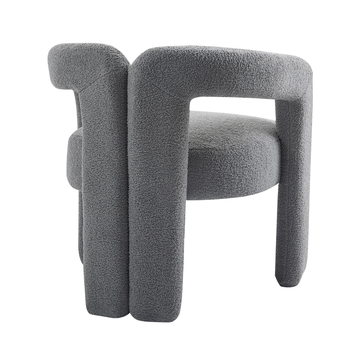 Teddy Fabric Dining Chair – Grey