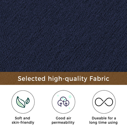 Mid-Century Linen Chaise Lounge – Blue