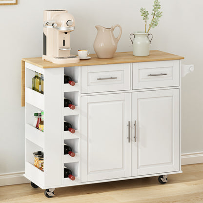 Kitchen Island Cart Brown