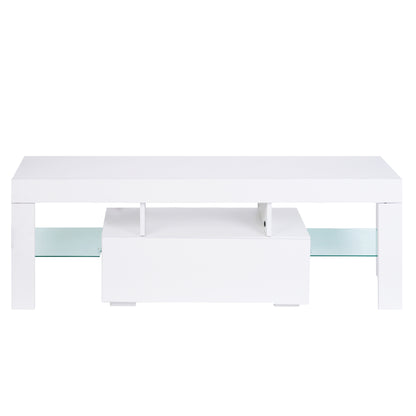 TV Stand with Storage and Drawers Gray