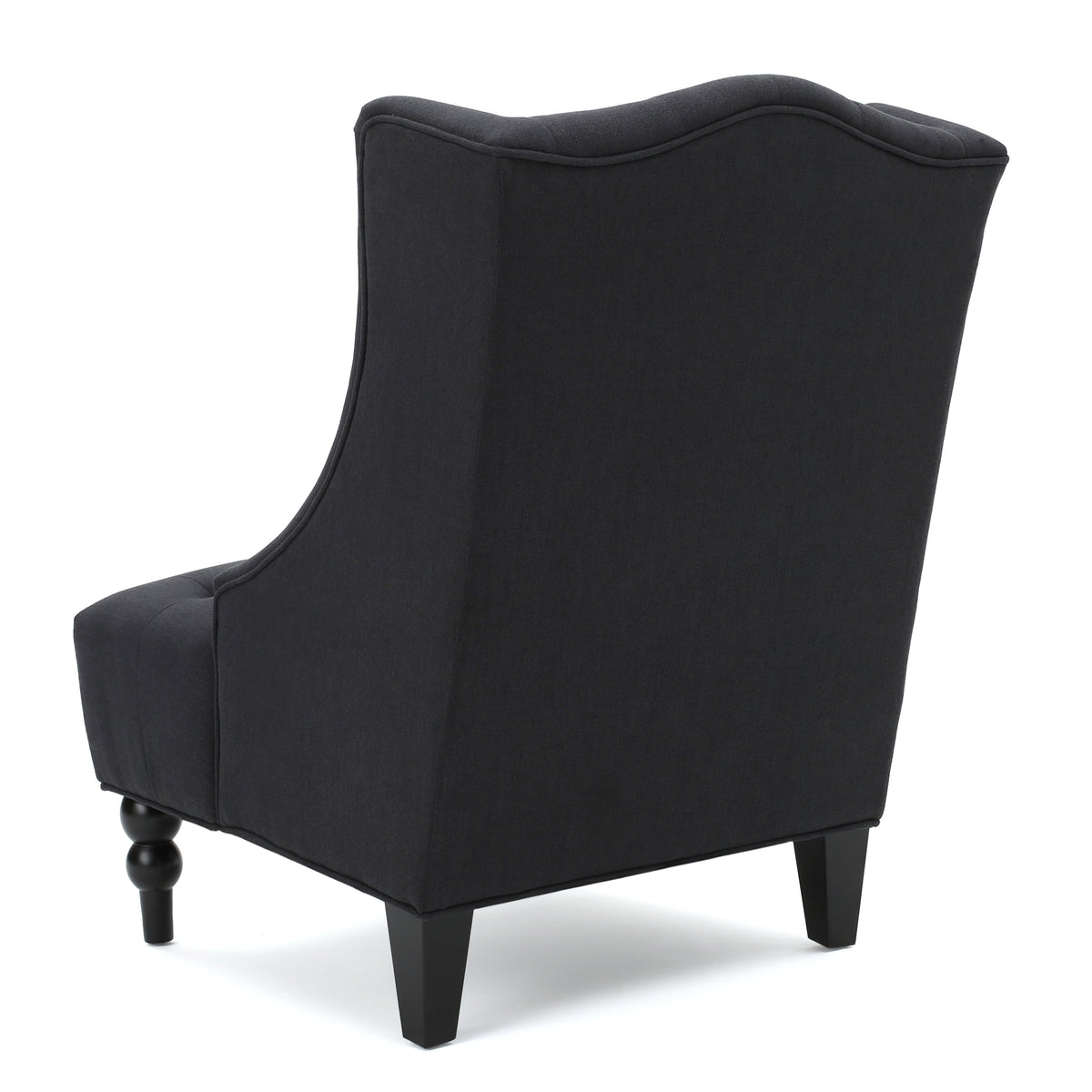 Toddman Velvet Club Chair – Charcoal