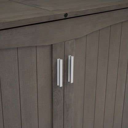 Queen Murphy Bed with Built-In Charging Station – Beige
