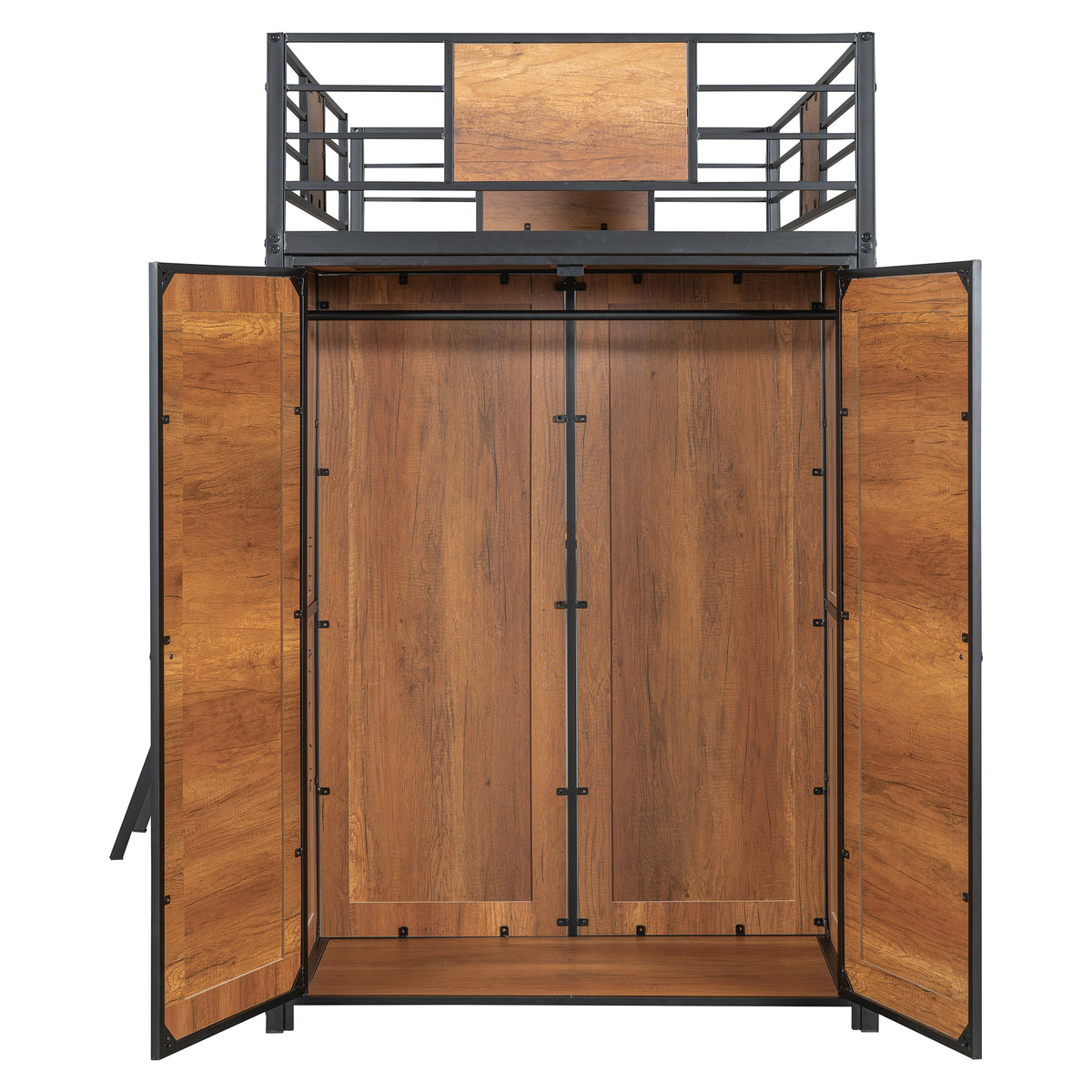 Twin Loft Bed with Desk Black