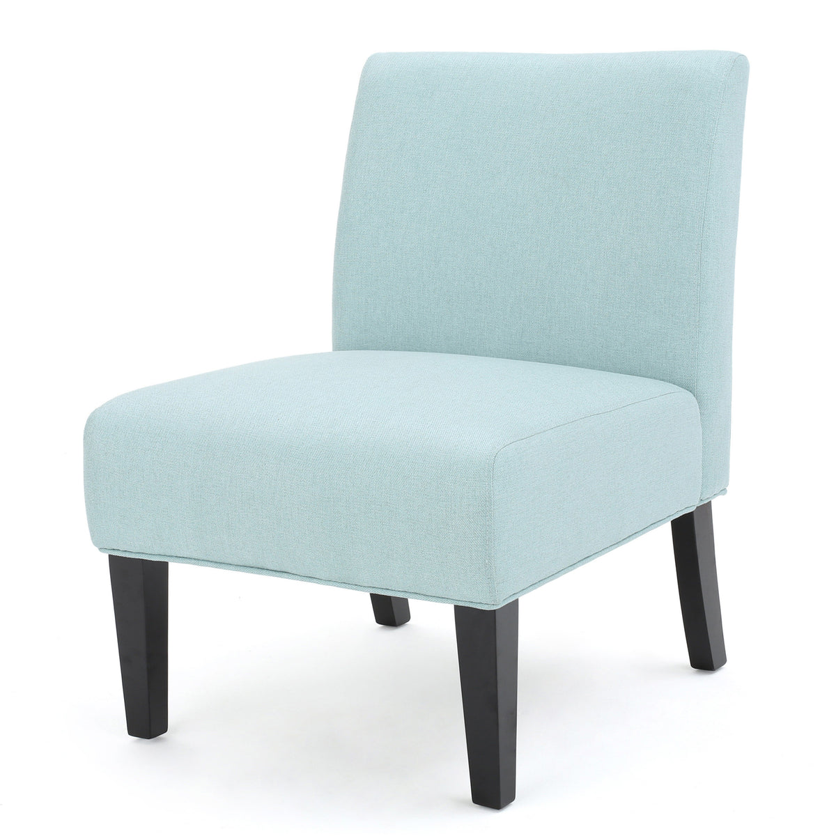 Modern Accent Chair Gray Fabric White