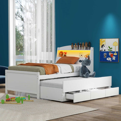 Twin Platform Bed White