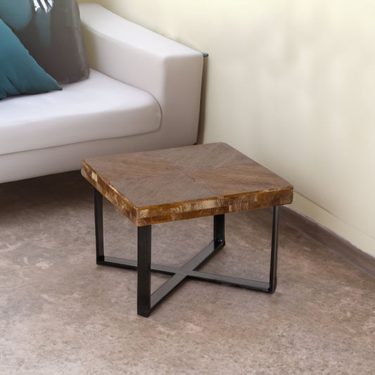 Retro Square Coffee Table Gold