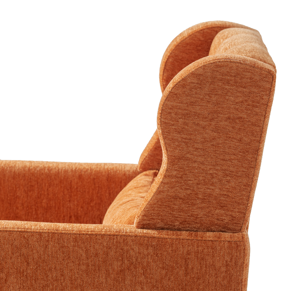 Modern Accent Chair Foam Filled Orange