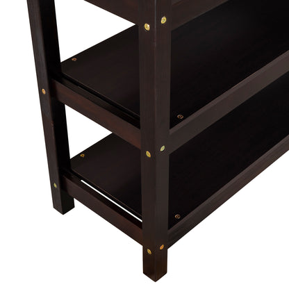 Full Loft Bed with Storage Espresso
