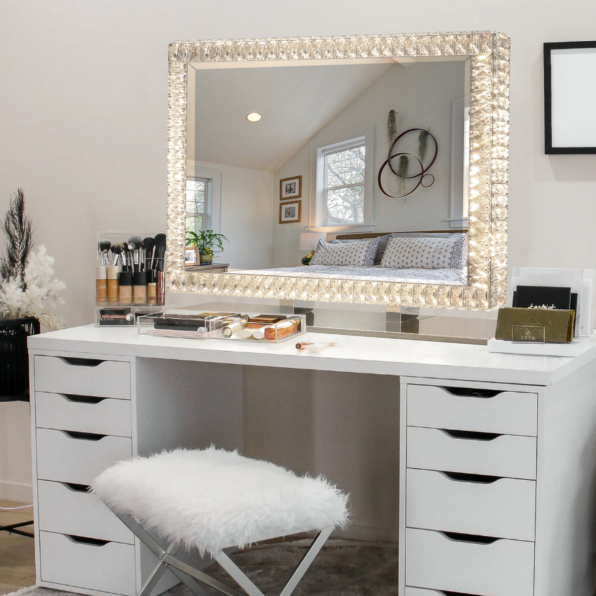 LED Crystal Mirror Vanity Light