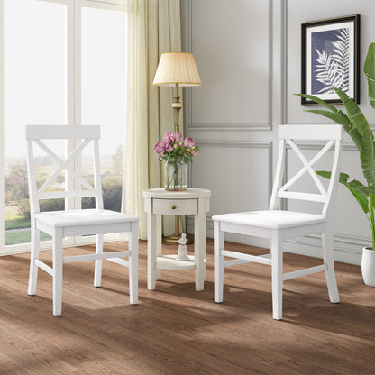 Roshan Farmhouse Dining Chairs Set of 2 White
