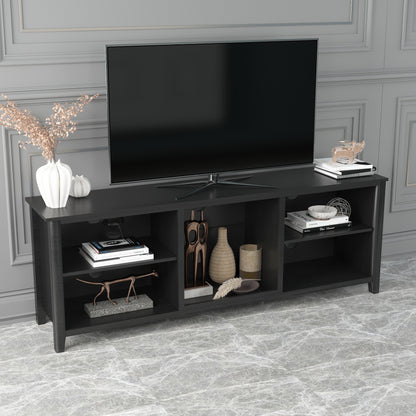 Modern Media Console TV Stand Black