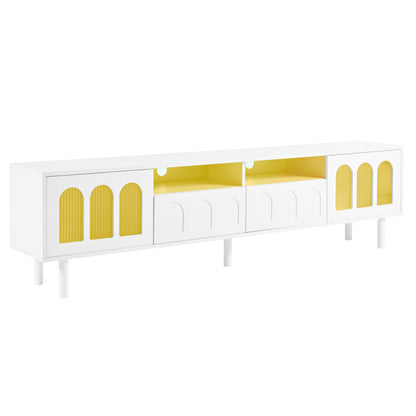Cream Gloss LED TV Stand – 80”