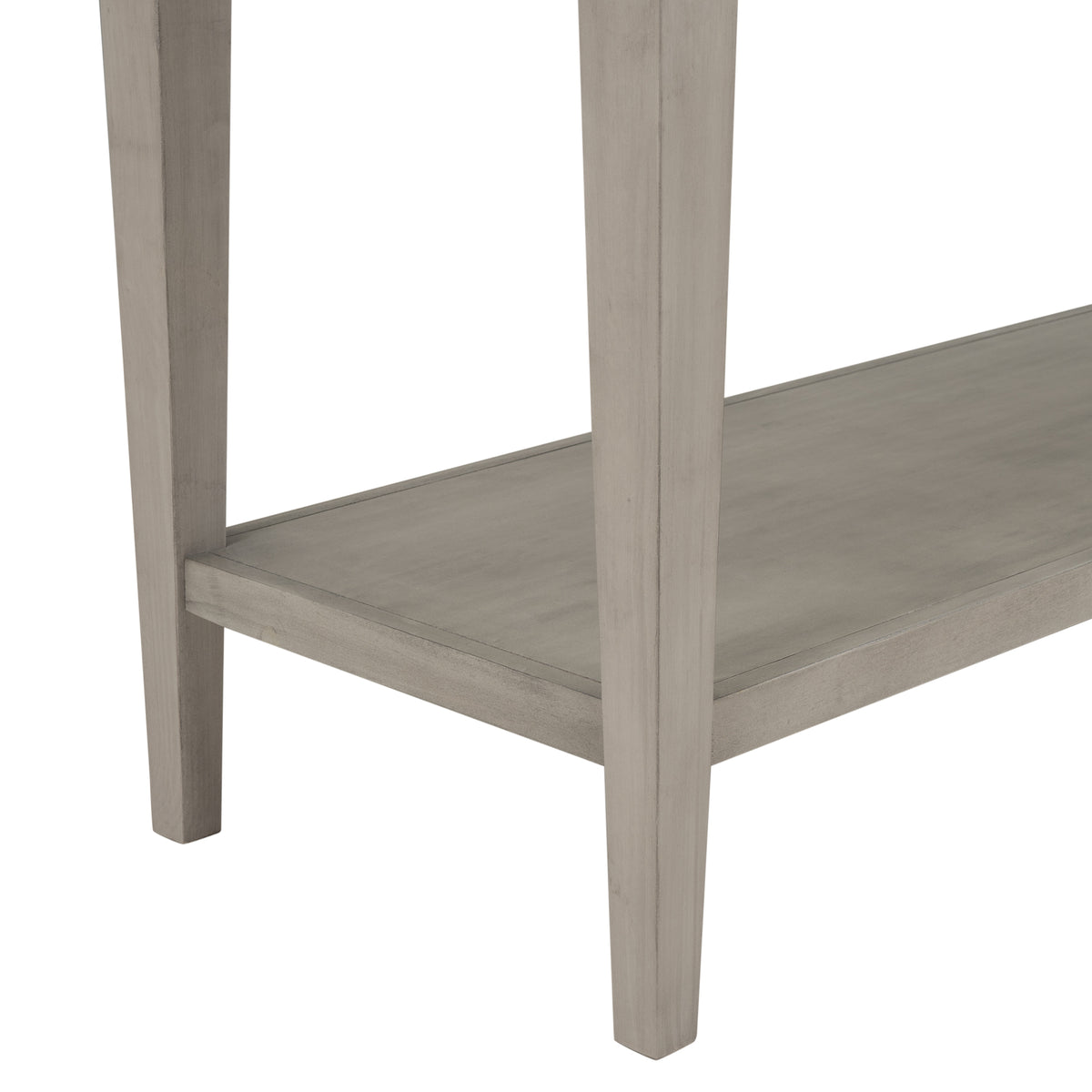 Gray Wood Console Table with Drawers