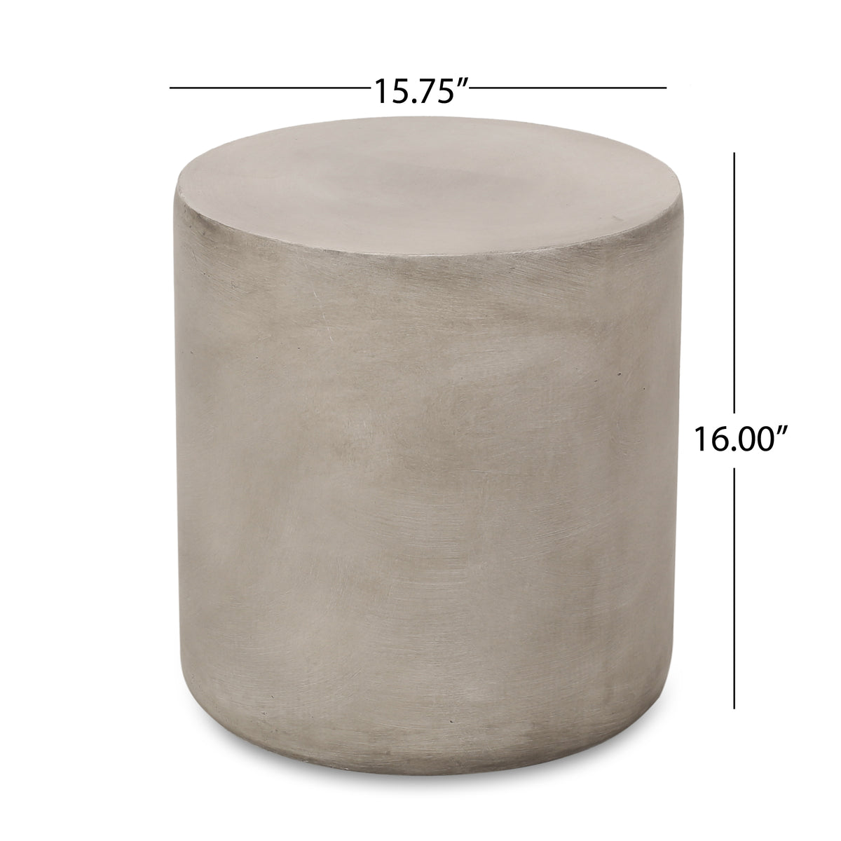 Concrete Accent Side Table – Light Gray