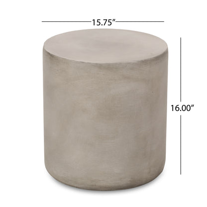 Concrete Accent Side Table – Light Gray
