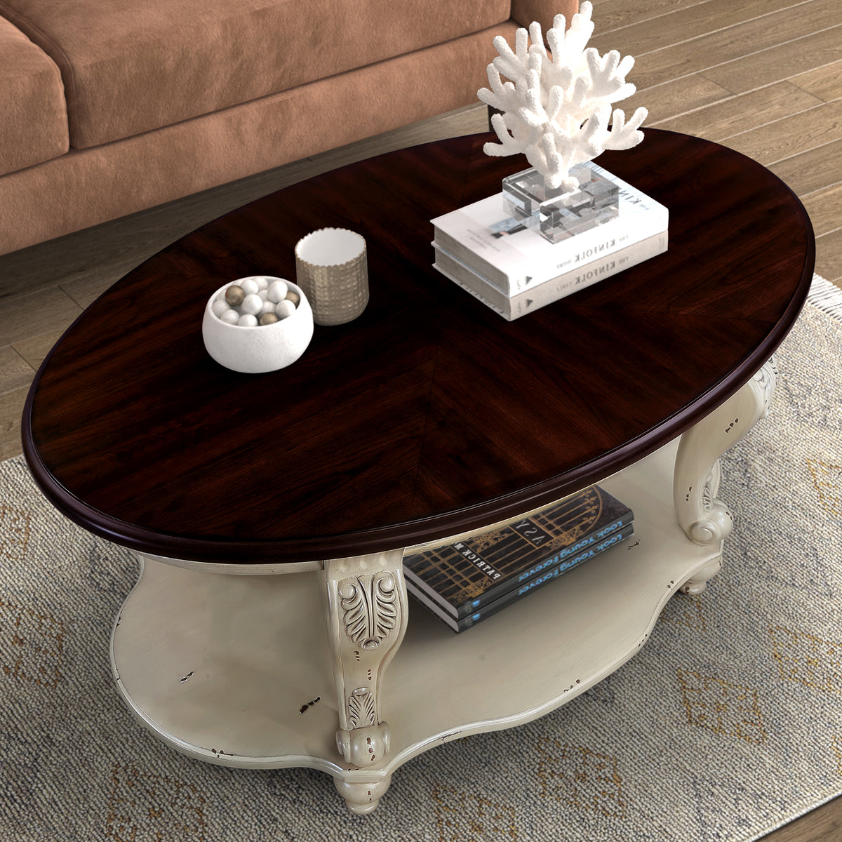 Oval Coffee Table White