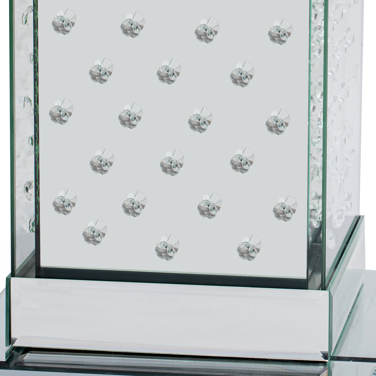 Crystal LED Side Table White
