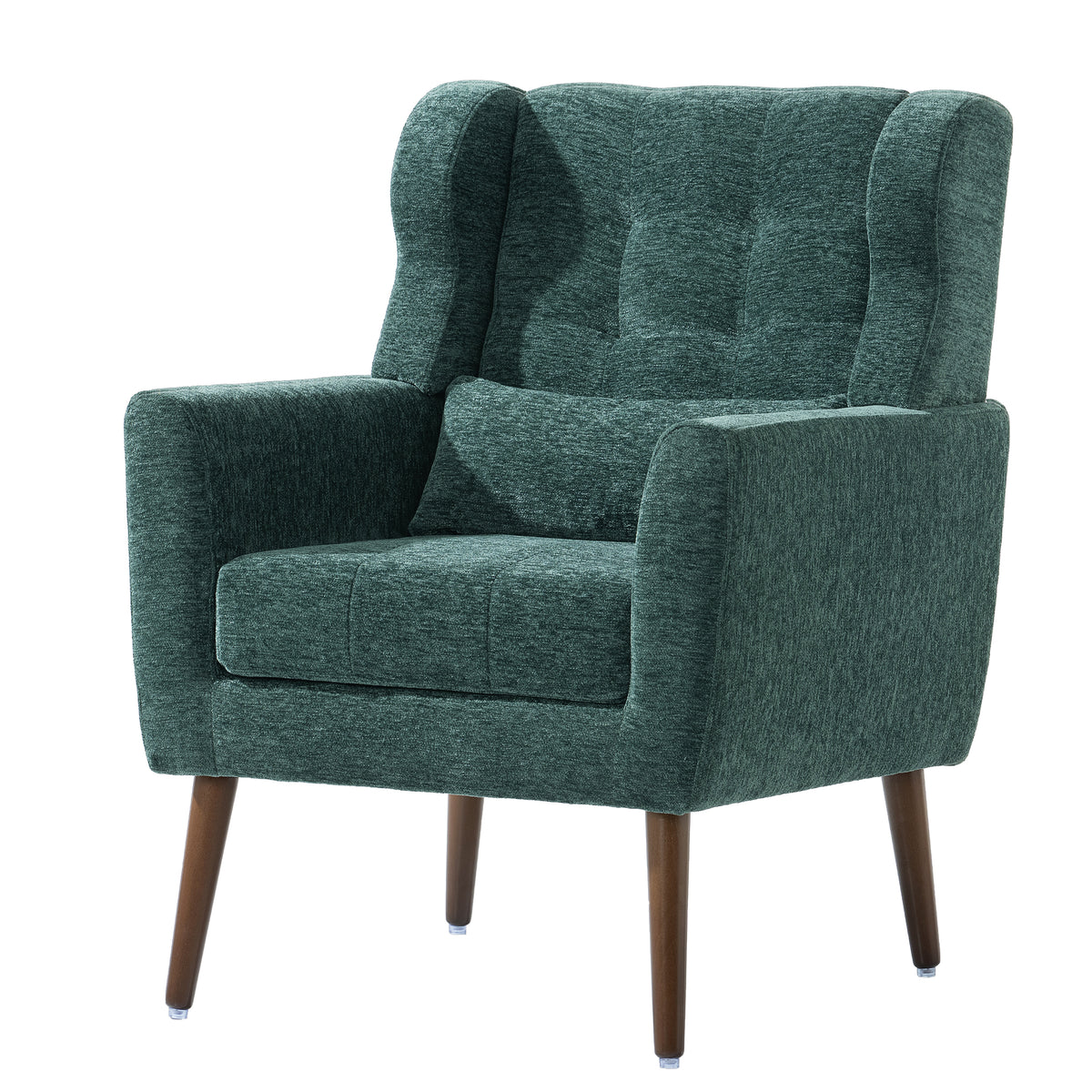 Upholstered Modern Accent Chair Blackish Green