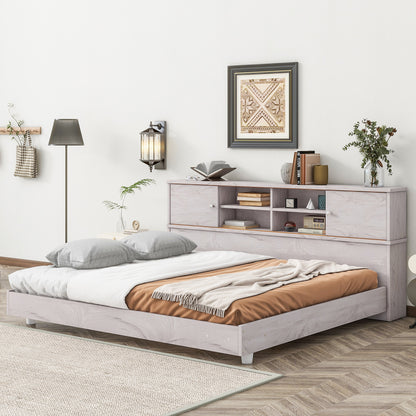 Full Daybed Frame with Bookcases Oak