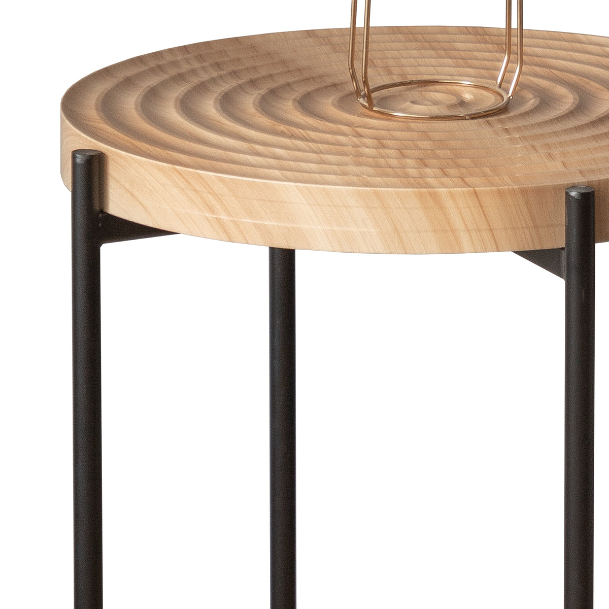 Modern Round Coffee Table – Maple Finish
