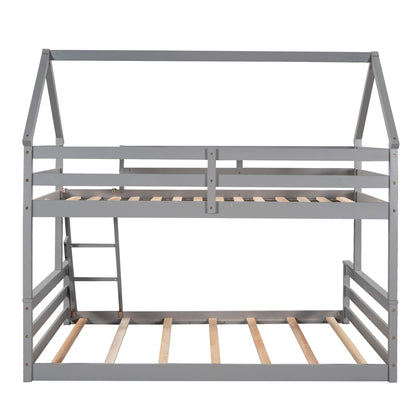 Full Bunk Bed Gray