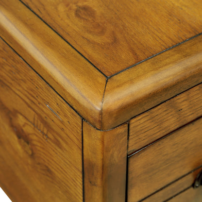 Antique Brown Wood End Table