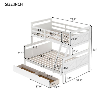 Full Bunk Bed White